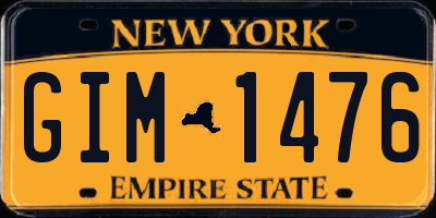 NY license plate GIM1476