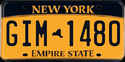 NY license plate GIM1480