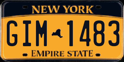 NY license plate GIM1483