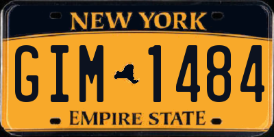 NY license plate GIM1484