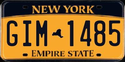 NY license plate GIM1485