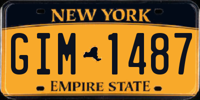 NY license plate GIM1487
