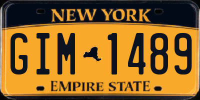 NY license plate GIM1489