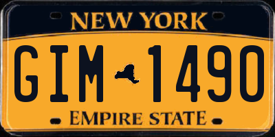 NY license plate GIM1490