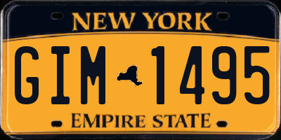 NY license plate GIM1495