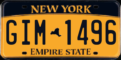 NY license plate GIM1496
