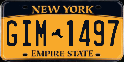 NY license plate GIM1497