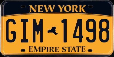 NY license plate GIM1498