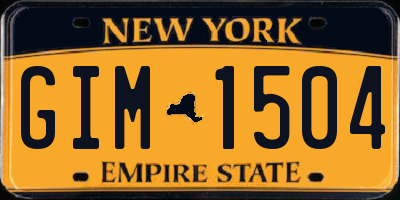 NY license plate GIM1504