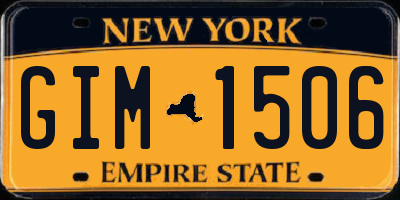 NY license plate GIM1506