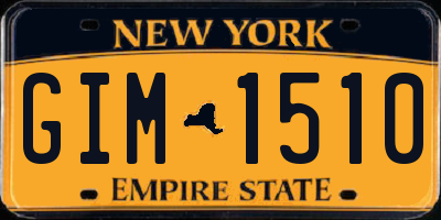 NY license plate GIM1510