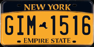 NY license plate GIM1516