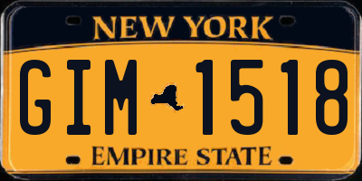 NY license plate GIM1518