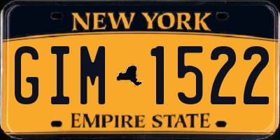 NY license plate GIM1522