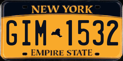 NY license plate GIM1532