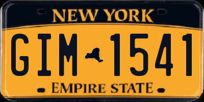 NY license plate GIM1541