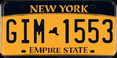 NY license plate GIM1553