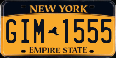 NY license plate GIM1555