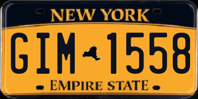 NY license plate GIM1558