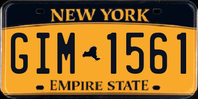 NY license plate GIM1561