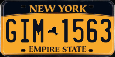 NY license plate GIM1563