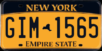 NY license plate GIM1565