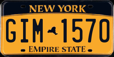 NY license plate GIM1570