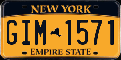 NY license plate GIM1571