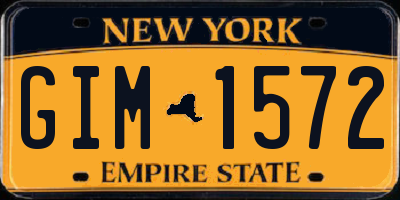 NY license plate GIM1572