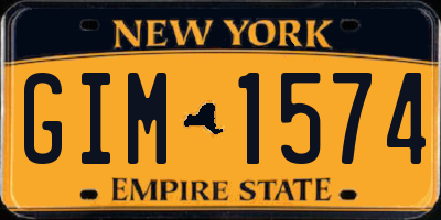 NY license plate GIM1574