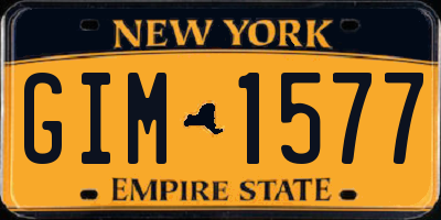 NY license plate GIM1577