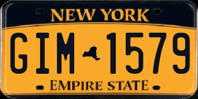 NY license plate GIM1579
