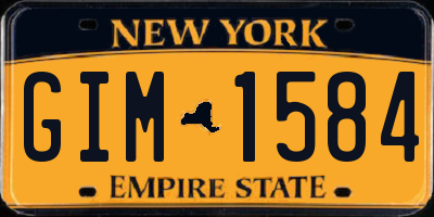 NY license plate GIM1584