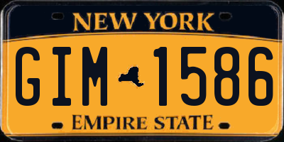 NY license plate GIM1586