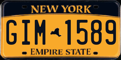 NY license plate GIM1589