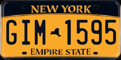 NY license plate GIM1595