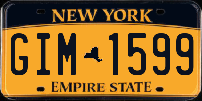 NY license plate GIM1599