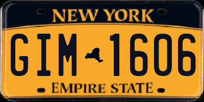 NY license plate GIM1606
