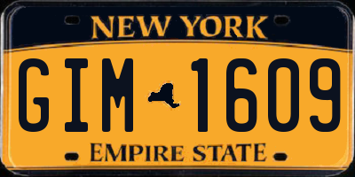 NY license plate GIM1609
