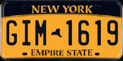 NY license plate GIM1619
