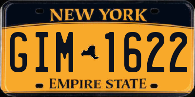 NY license plate GIM1622