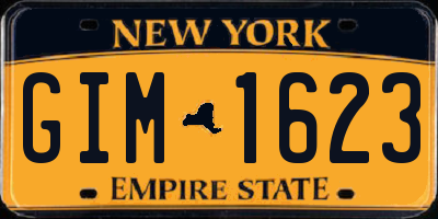 NY license plate GIM1623