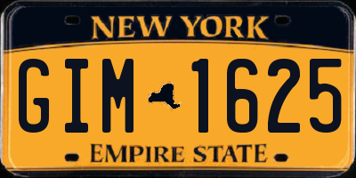 NY license plate GIM1625