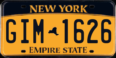 NY license plate GIM1626