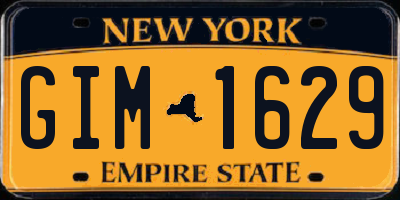 NY license plate GIM1629