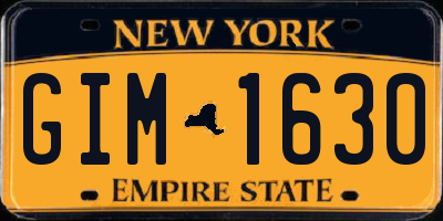NY license plate GIM1630