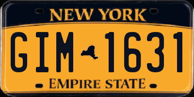 NY license plate GIM1631
