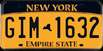 NY license plate GIM1632