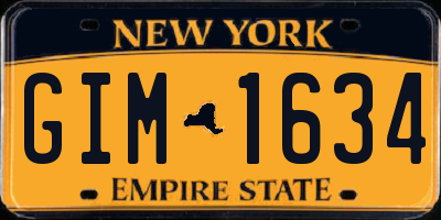 NY license plate GIM1634