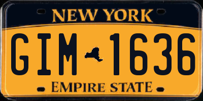 NY license plate GIM1636